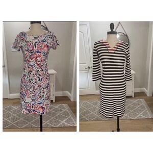 Talbots Dress Lot of 2 Womens Size P‎ Petite Floral Striped #I